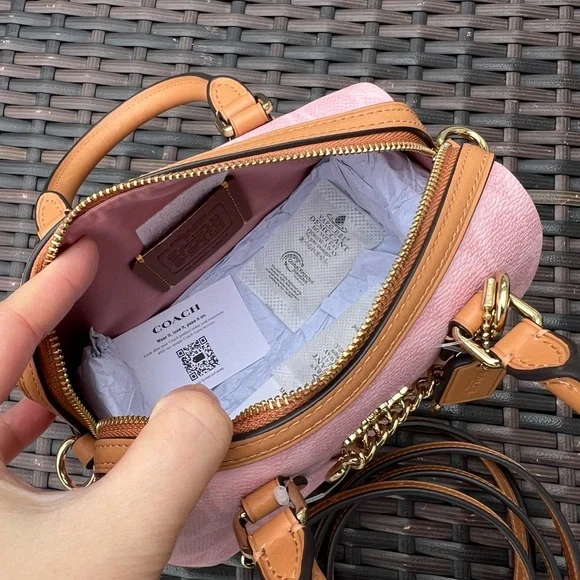 Coach mini rowan pink signature Women's Bag CEK79 - Picture 7 of 8